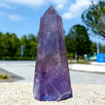 187g Natural Amethyst Obelisk Quartz Crystal Energy Column • $0.99