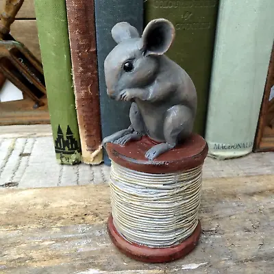 Mouse On A Cotton Reel Vintage Style Ornament • £9.50