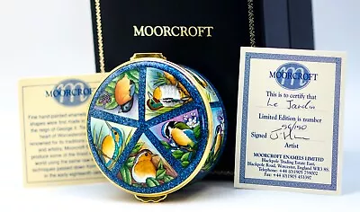 MOORCROFT ENAMEL  Le Jardin Ltd Edition 56/150 Designed By Steven Smith • $529.05