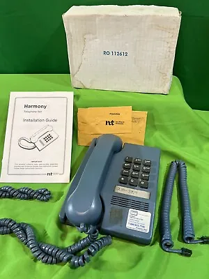 Vintage Northern Telecom Harmony BLUE Desk Push Button PHONE+Box Not Rotary Dial • $34.99