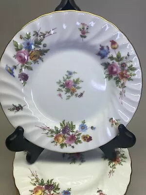 Minton Marlow Bread Plate 6 1/4  Scalloped  Globe Stamp Floral EUC • $6.90