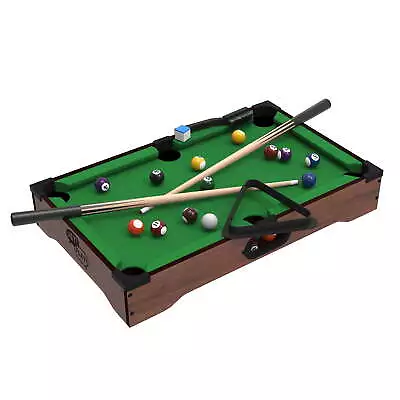 Mini Pool Table - 20-Inch Portable Tabletop Billiards Game With Cue Balls • $32.35