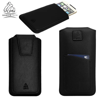 £6.99 • Buy Premium Leather Case Pull Up Pouch Hand Crafted With Card Slot For Mobile Phone