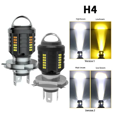 1/2X BA20D H6 H4 Led Bulb For Motorcycle Headlights High/Low Beam White/Amber • $9.19