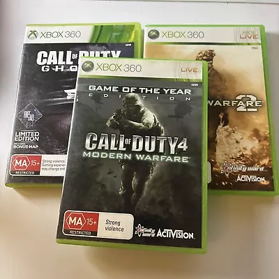 Call Of Duty: 4 Modern Warfare / Ghosts / Modern Warfare 2 Xbox 360 PAL • $19.99