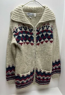 Viking Knit Iceland Style Womens Medium Zip Up Sweater  • $25