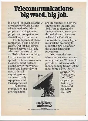 1973 United States Independent Telephone Association Old Vintage Print Ad • $11