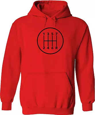 Manual Transmission Gears 7 Speed Stick Shift Pattern Hoodie Sweater Pullover • $33.64
