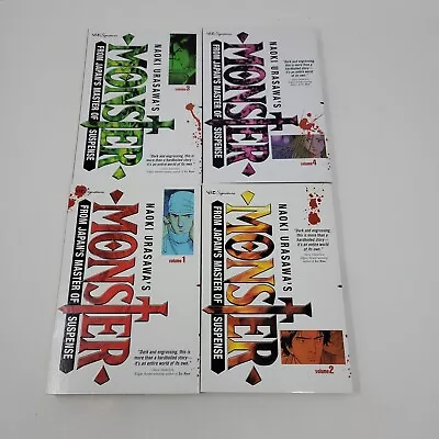 Monster Manga Naoki Urasawa Volume 1-4 Lot 4 Books Oop Viz Signature Edition • $89.99