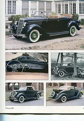 1935 FORD 12 Pg Color Article TUDOR FORDOR • $6.50