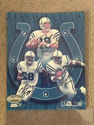 Indianapolis Colts Manning James & Harrison SIGNED 8x10 Mounted Memories COA • $499.99