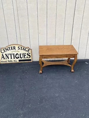 64483 Solid Oak Ball And Claw Foot Piano Bench Stool • $185