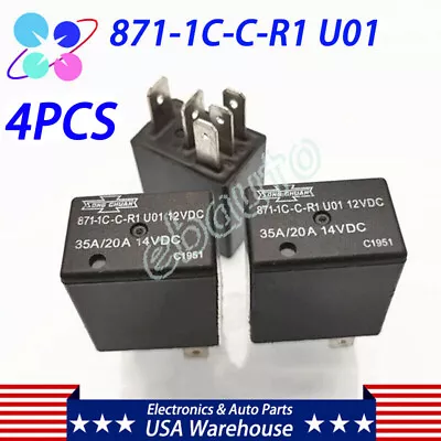 4x For Song Chuan 871-1C-C-R1-U01 12V Micro 280 SPDT 20/35A Relay SPDT 1 Form C • $26.12