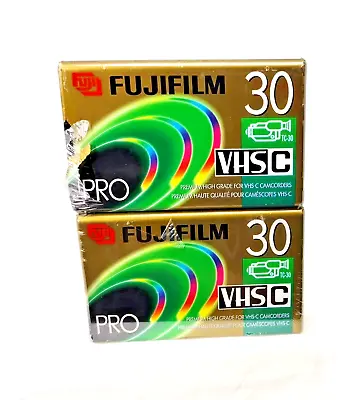 Fuji Film VHS-C Pro Premium High Grade Camcorder TC-30 Video Cassette 2 Pack NOS • $9.99