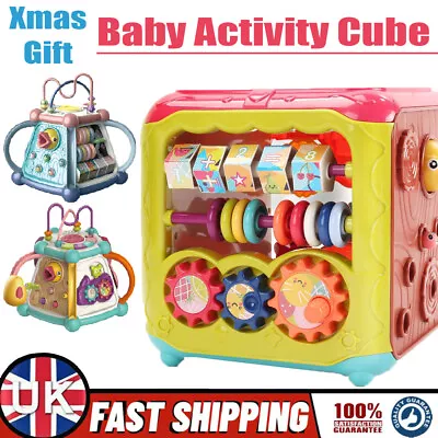 Baby Activity Cube Play Centre Music Toys Educational Early Learning Xmas Gifts • £15.90