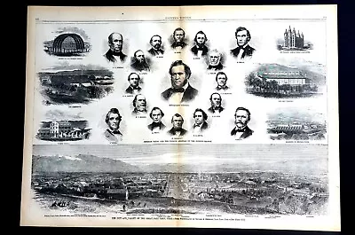 Brigham Young And 12 Apostles 1866 SALT LAKE CITY UTAH MORMON CHURCH Art Print • $85