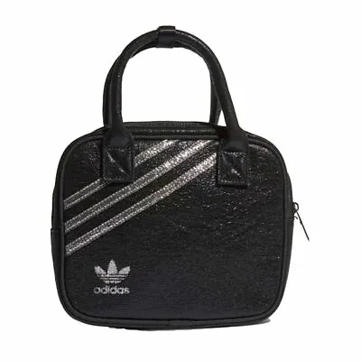 Adidas Originals Sparkle Shine Glitter Black Mini Bag Silver Women Top Handle • $85.31