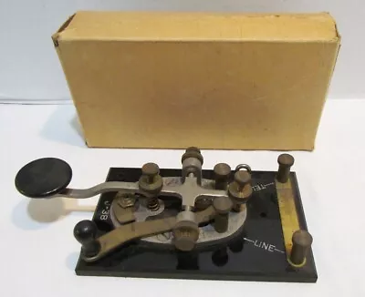 U.s. Army Signal Corps Morse Code Telegraph Key J-38 W/ Box Vintage Wwii Era  • $99.99