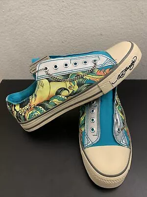 Vintage Ed Hardy Women’s Low Top Y2K Sneakers Size 10 Men 9 • $79