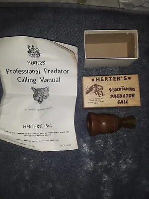 $19.99 • Buy NOS VINTAGE HERTER'S PREDATOR CALL - In Box W/ Original Manual C68