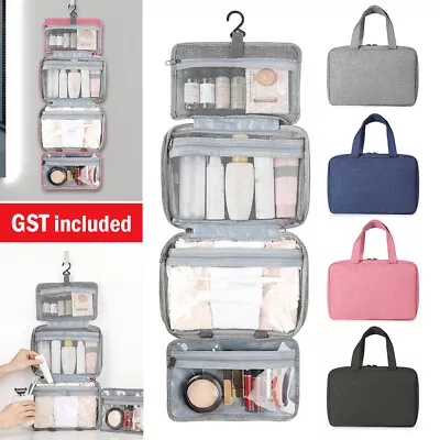 $18.35 • Buy Large Hanging Hook Toiletry Bag Waterproof Travel Makeup Cosmetic Organizer Case
