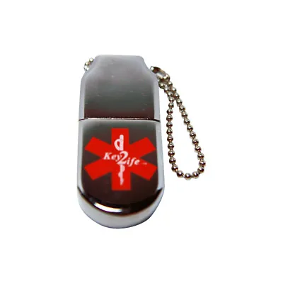 Slim EMR MediChip Necklace By Key2Life Color Silver Tone • $39.95