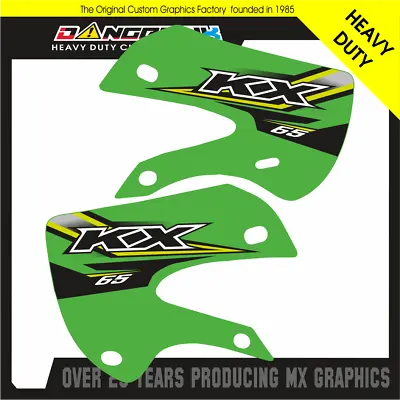 Kawasaki Kx 65  2000 - 2022 Motocross Rad Scoop Graphics Decals Stickers • £34.99