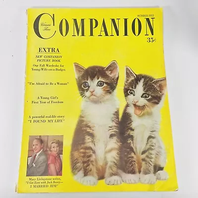 Womans Home Companion Magazine October 1953 Kittens MCM Advertising VTG • $12.95