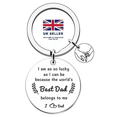 Best Dad Keyring Gift In Gift Box Free Post UK STOCK 🇬🇧 • £2.99