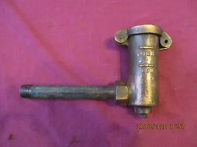 Vintage Stationery Engine Old Machine Brass Oil Levet Filler  • $149