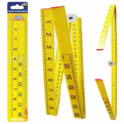 1 Metre Folding Ruler Yard Stick Carpenter Metric Imperial Diy Tool Measure Diy • £6.56