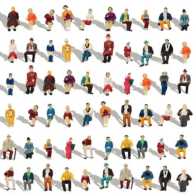 60pcs Model HO Gauge 1:87 Seated People Sitting Figures 30 Different Poses P8711 • $15.99