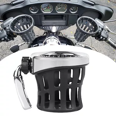 Handlebar Water Cup Holder For Harley Dyna Street Tri Glide Ultra Limited FLHTK • $18.03