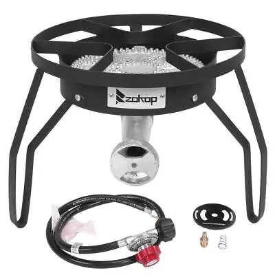 200000 BTU Burner High Pressure Gas Cooker Camping Outdoor Portable Classic BBQ • $68.90