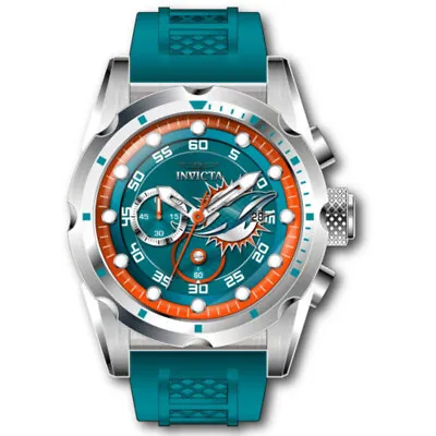 Invicta NFL Miami Dolphins Chronograph Quartz Men's Watch 45514 • $138.60