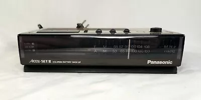Vintage Panasonic Alarm Clock ACCU-SET II FM-AM Radio RC-6095 READ • $19.85