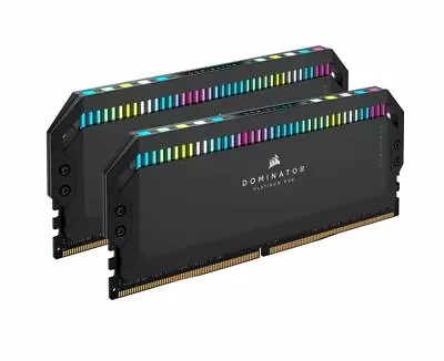 Corsair Dominator Platinum RGB 32GB (2x16GB) DDR5 UDIMM 5200Mhz C40 1.25V Black • $261