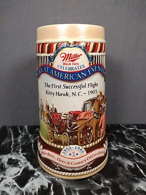 Vintage Miller High Life Beer Stein/The First Successful Flight-Kitty Hawk • $18.99