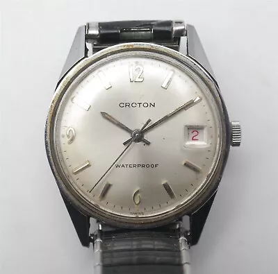 Vtg Men's Croton 32mm 17 Jewel Classic Watch Swiss Made  • $45