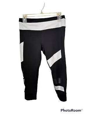 90 Degree By Reflex Women's Size Medium M Black White Yoga Pants • $9.34