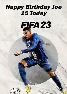 Personalised A5 Fifa 2023 Ps5 Xbox Inspired Birthday Card Free P&p • £3