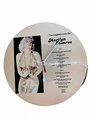 MARILYN MONROE Wall Clock THE LEGEND LIVES ON PICTURE DISC LP Works Perfect • $20.99