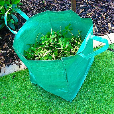 🔥 Large Heavy Duty Garden Waste Bag Sack Bin Refuse Sacks Handles Weeds Rubbish • £3.55