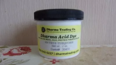Dharma Trading Co Acid Fabric Dye True Turquoise 424 20z Tub • £9