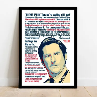 £14.99 • Buy Line Of Duty - Ted Hastings Quotes Collection - Framed Wall Art Print Poster!