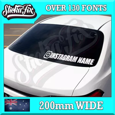 200mm Vinyl Instagram Sticker Your Name Custom Social Media Decal • $6.90