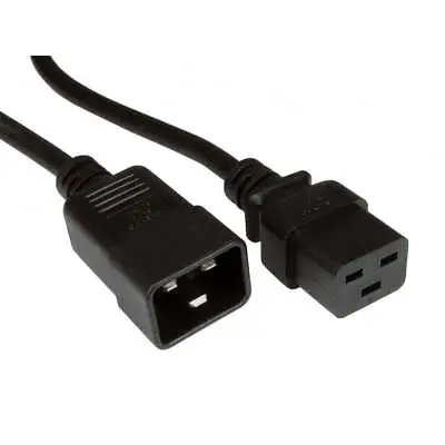 5m C19 To C20 Cable Power Extension UPS Jumper Lead IEC Male To Female • £7.99