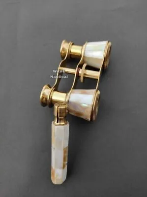 Maritime Solid Brass Finish Folding Antique New Designer Binoculars Functional • $48.59