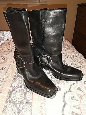 $69.95 • Buy Harley-Davidson Motorcycle High Heel Boots Black Leather Women's Size 10