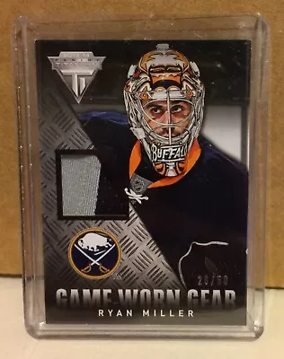 Ryan Miller 2013-14 Panini Titanium Game Worn Gear 2 Color Jersey Patch #29/50 • $15.30